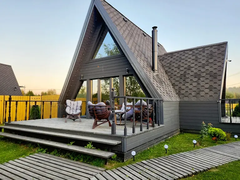 Дом Luxe A-frame 65 м² с камином и двумя спальнями до 6 гостей, Шале, Тверская область, Кимры и Калязин
