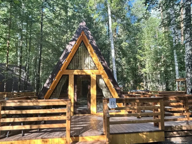 A-frame со своей купелью фурако на террасе до 4 гостей, Шале, Татарстан, Набережные Челны