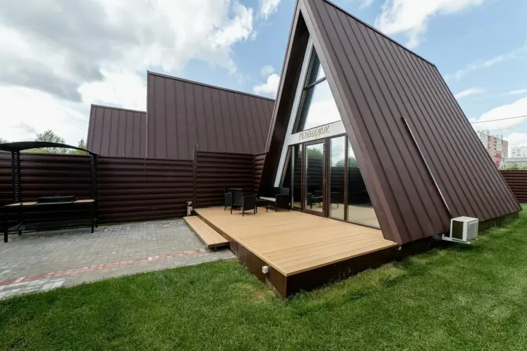 Домик A-frame в стиле лофт у Оки, 7 одинаковых домиков до 6 гостей, Шале, Нижний Новгород, Автозаводский район