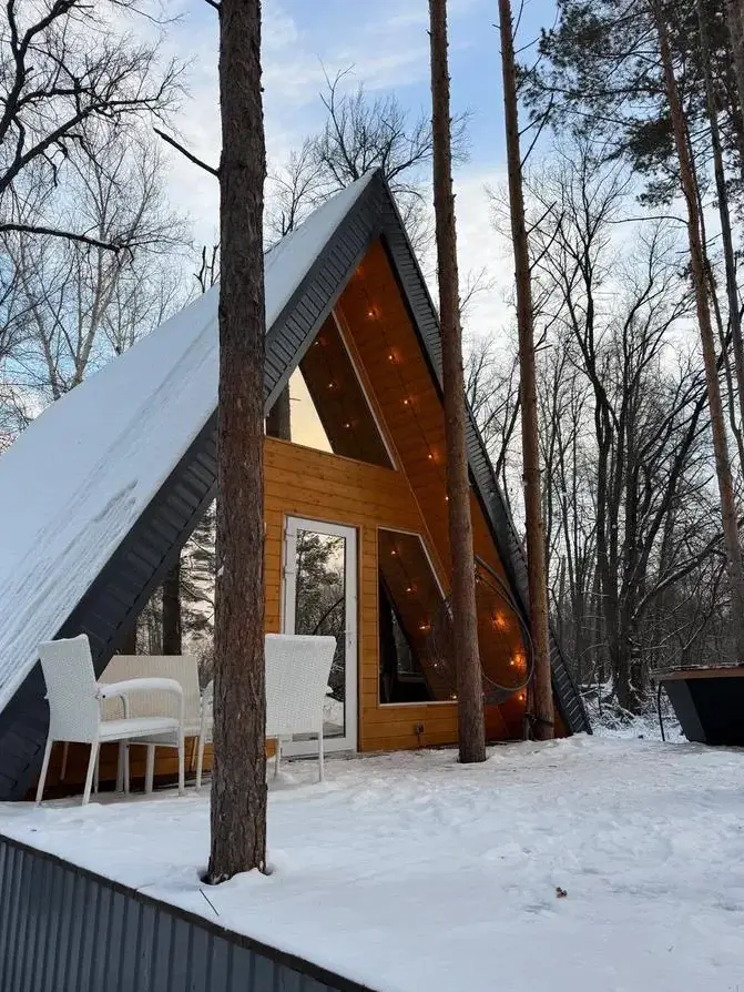 A-Frame №1 «Loft» с сауной в доме и чаном до 7 гостей, фото 2