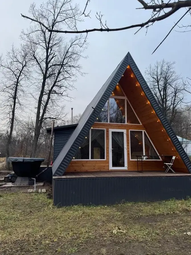 A-Frame №11 «Family» с сауной и чаном до 4 гостей, Шале, Башкирия, Юг Башкирии