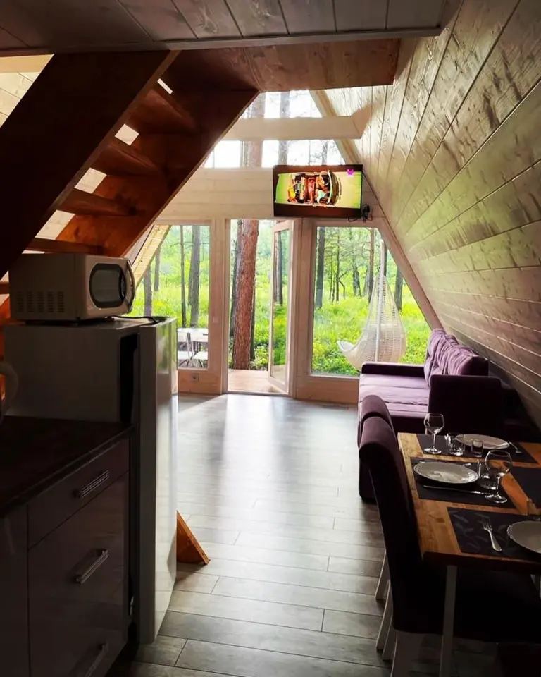 A-Frame №2 «White» с банным чаном до 7 гостей, фото 3