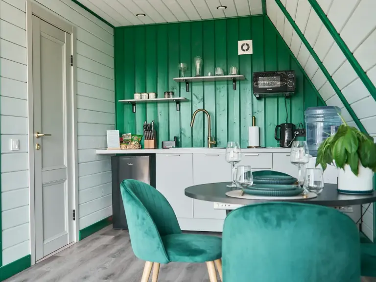 А-фрейм GREEN LUXE с изумрудным интерьером до 4 гостей, фото 4
