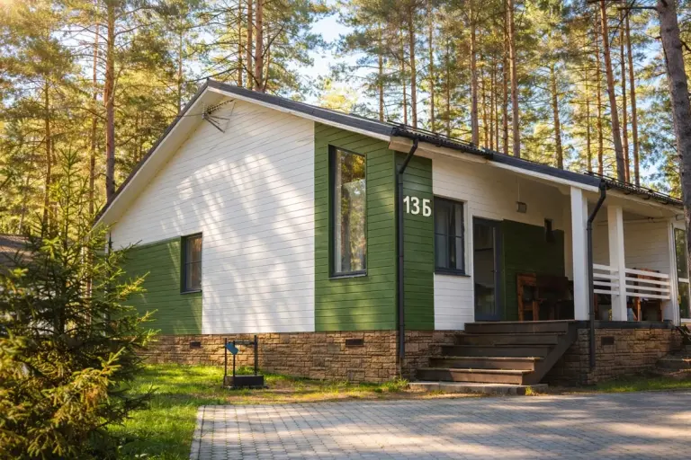Скандинавский коттедж 70 м² с двумя спальнями и сауной до 6 гостей, Дом, Ленинградская область, Приозерский район