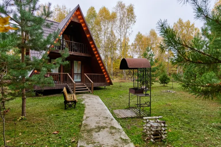 Викинг-дом 75 м² с сауной и дровяным камином до 3 гостей, Шале, Тульская область, Ясногорский район