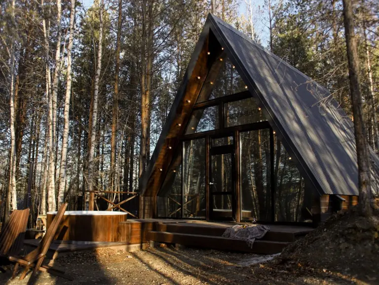 Средний A-frame со своей купелью на террасе до 6 гостей, Шале, Свердловская область, Ревда