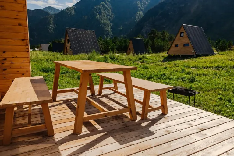 А-фрейм 68 м² с двумя спальнями и витражным окном до 6 гостей, фото 4