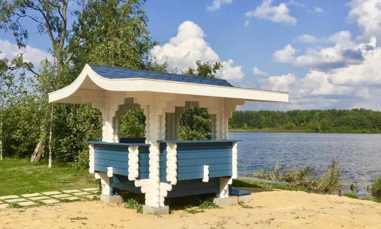 Маленькие беседки у воды с мангалом, на 6 человек, Летняя беседка, Подмосковье, Дмитровский · 71 км