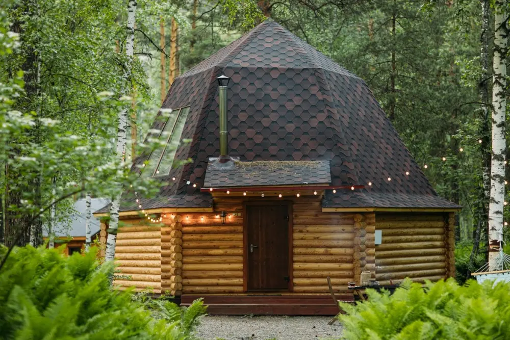 Аил из бревна с печью-камином до 4 гостей, фото 1