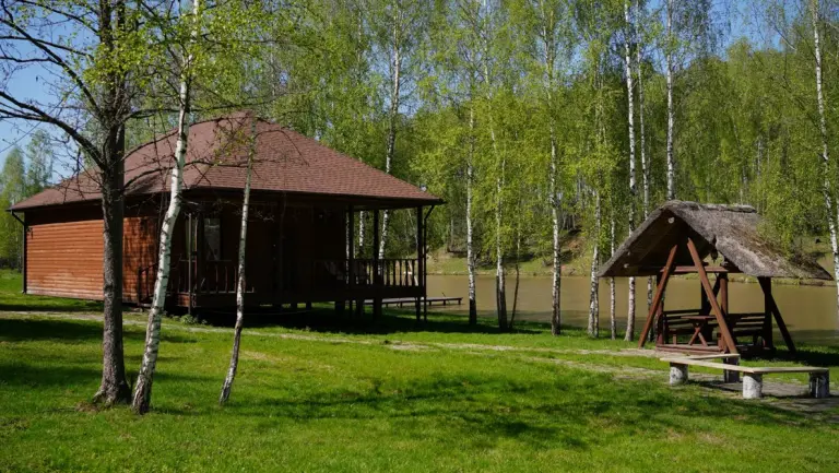 Семейный дом с тремя спальнями у озера до 6 гостей (2 дома), Дом, Калужская область, Таруса