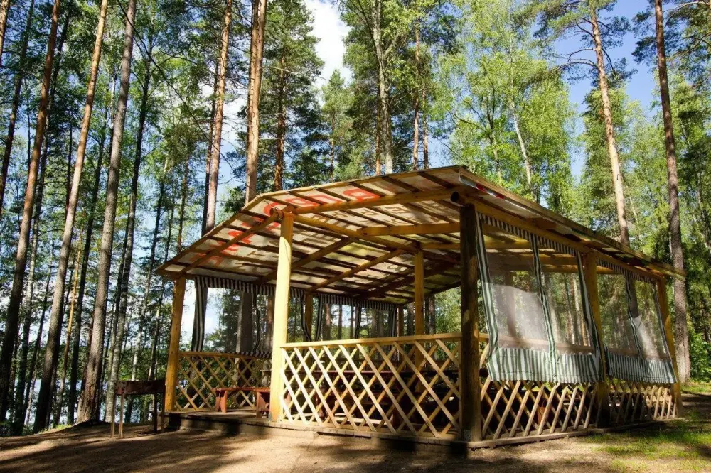 Беседка от 40 человек с видом на озеро, Летние беседки, Ленобласть