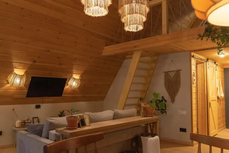 А-фрейм №1 с камином, парной и купелью до 6 гостей, фото 3
