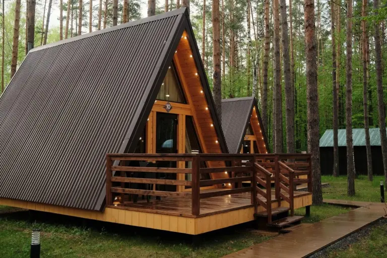 Дом A-frame в сосновом лесу с доступом к термам до 4 гостей, Шале, Татарстан, Набережные Челны
