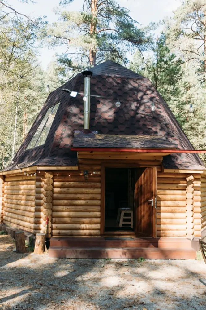 Аил из бревна с печью-камином до 4 гостей, фото 2