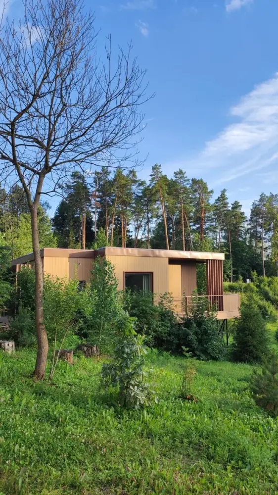 Домик 50 м² с панорамными окнами, спальней и террасой до 4 гостей, фото 2