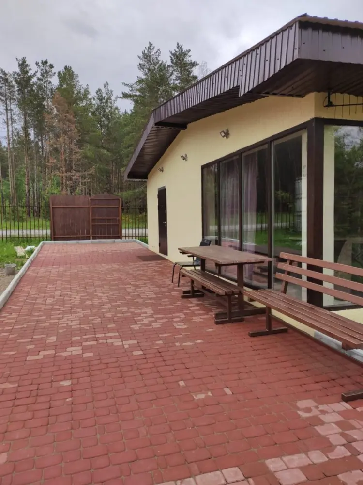 Тёплая беседка №19 с росписью в зале и террасой до 25 человек, фото 1